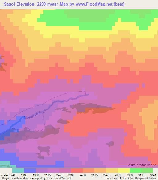 Sagol,Russia Elevation Map