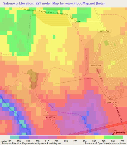 Safonovo,Russia Elevation Map