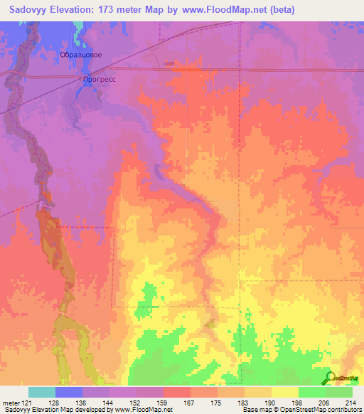 Sadovyy,Russia Elevation Map