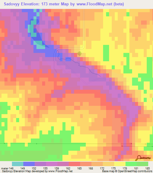 Sadovyy,Russia Elevation Map