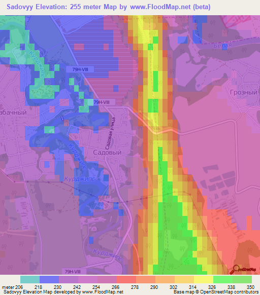 Sadovyy,Russia Elevation Map