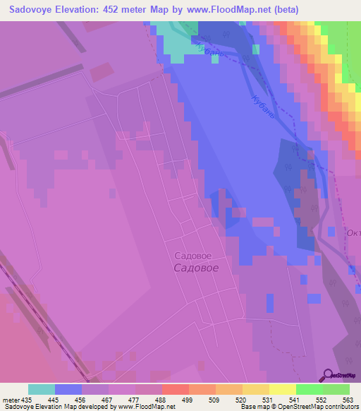 Sadovoye,Russia Elevation Map