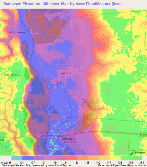 Sadovoye,Russia Elevation Map