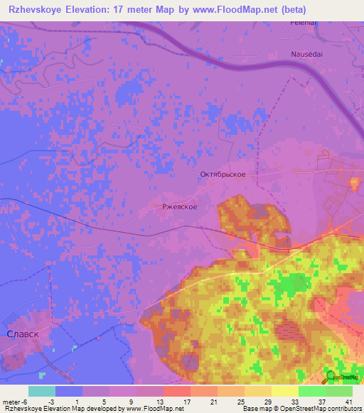 Rzhevskoye,Russia Elevation Map