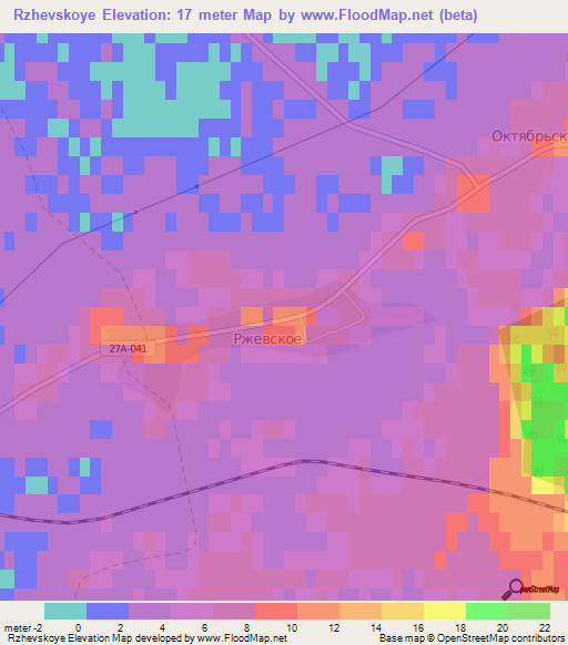 Rzhevskoye,Russia Elevation Map