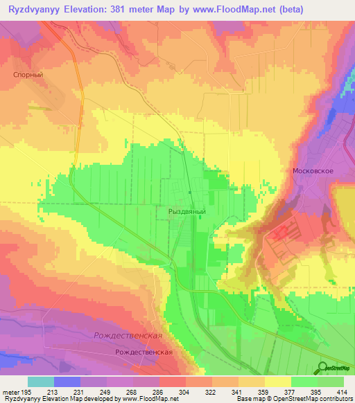 Ryzdvyanyy,Russia Elevation Map