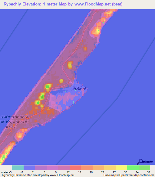 Rybachiy,Russia Elevation Map