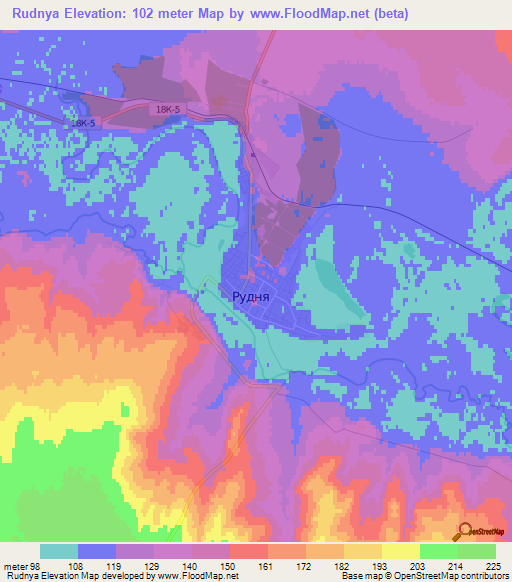 Rudnya,Russia Elevation Map