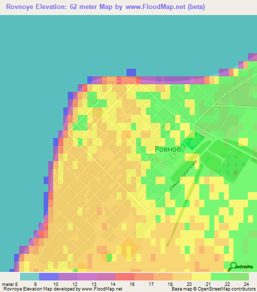 Rovnoye,Russia Elevation Map