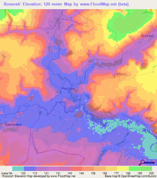 Rossosh',Russia Elevation Map