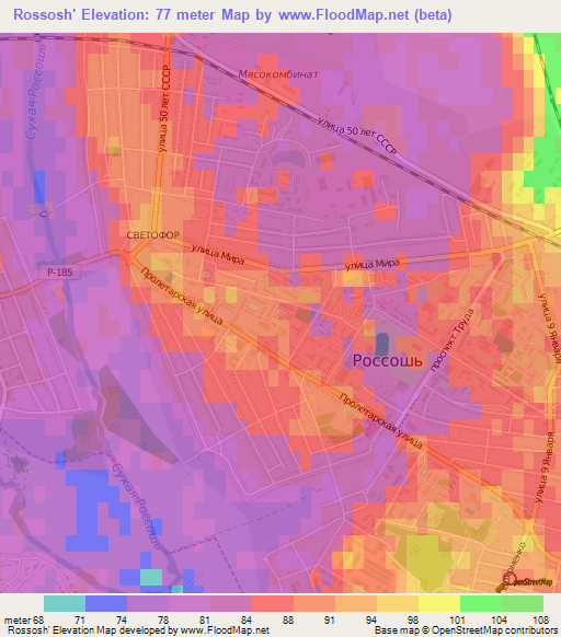 Rossosh',Russia Elevation Map