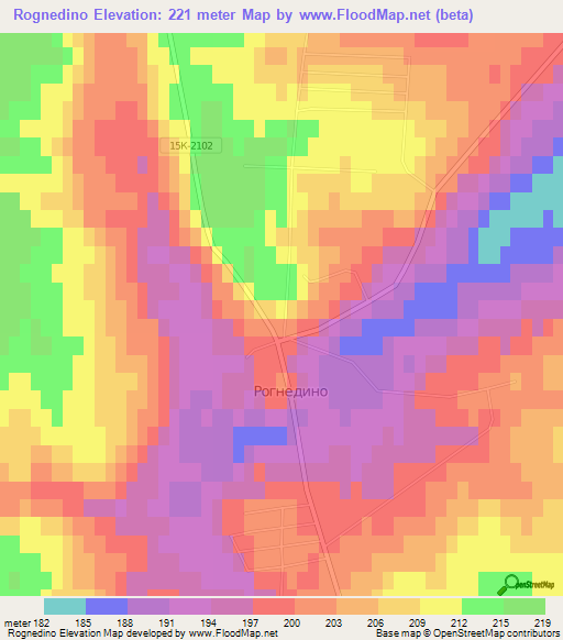 Rognedino,Russia Elevation Map