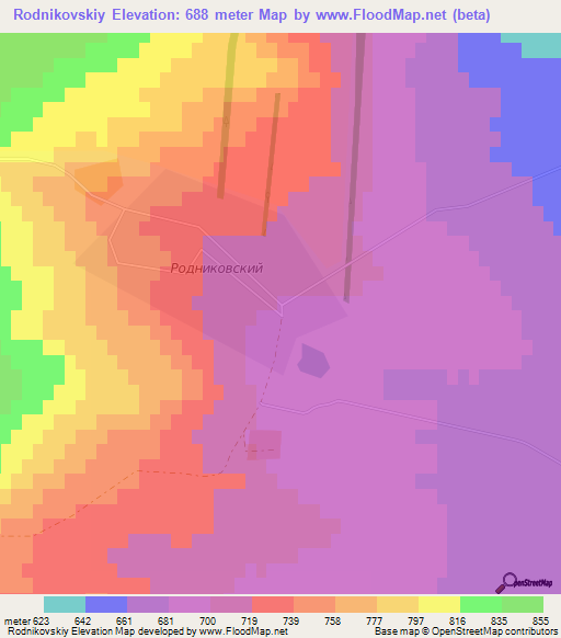 Rodnikovskiy,Russia Elevation Map