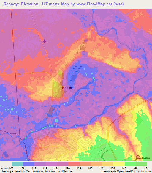 Repnoye,Russia Elevation Map