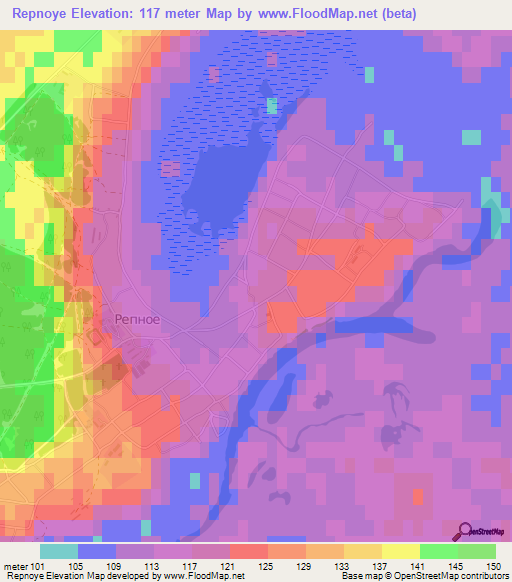 Repnoye,Russia Elevation Map