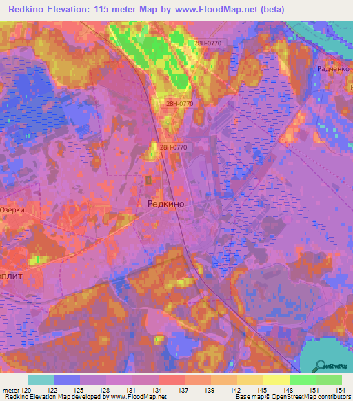 Redkino,Russia Elevation Map