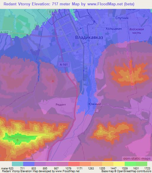 Redant Vtoroy,Russia Elevation Map