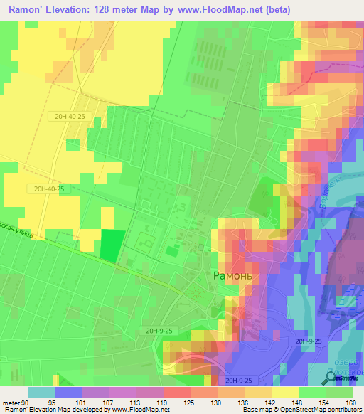 Ramon',Russia Elevation Map