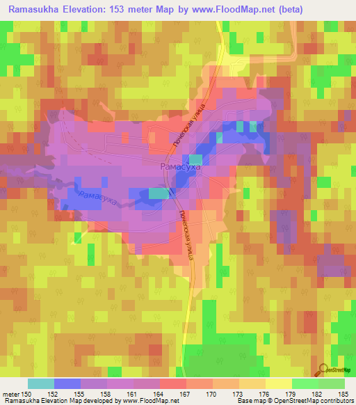 Ramasukha,Russia Elevation Map