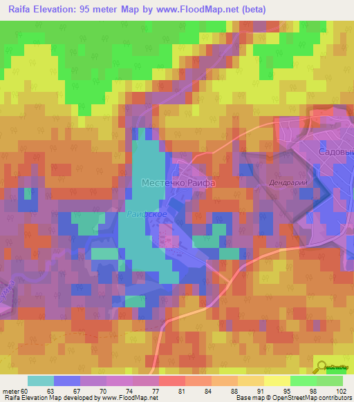 Raifa,Russia Elevation Map