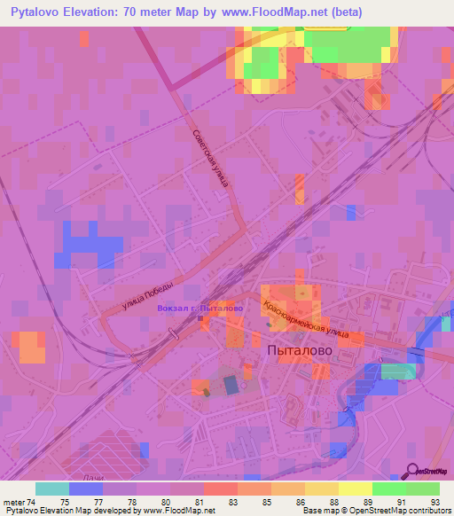 Pytalovo,Russia Elevation Map