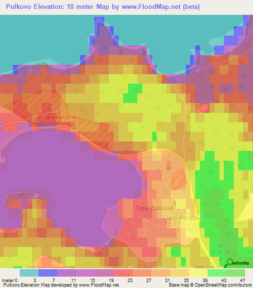 Pulkovo,Russia Elevation Map