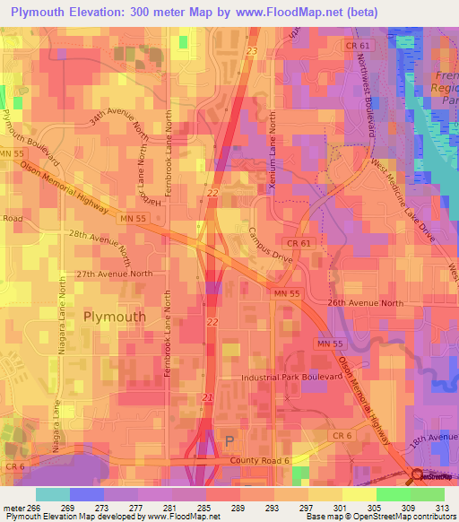 Elevation of Plymouth,US Elevation Map, Topography, Contour