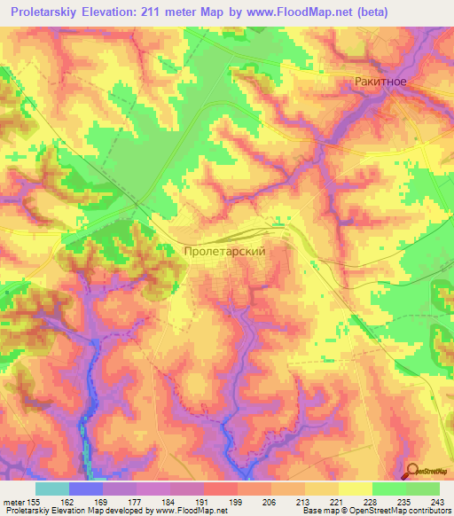 Proletarskiy,Russia Elevation Map