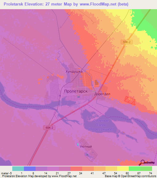 Proletarsk,Russia Elevation Map