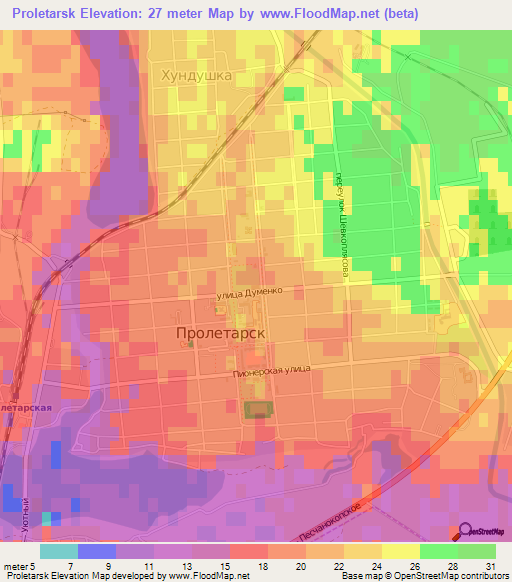 Proletarsk,Russia Elevation Map