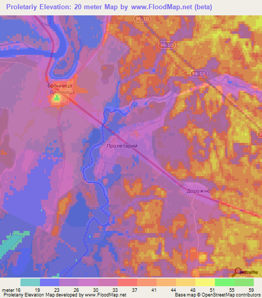 Proletariy,Russia Elevation Map