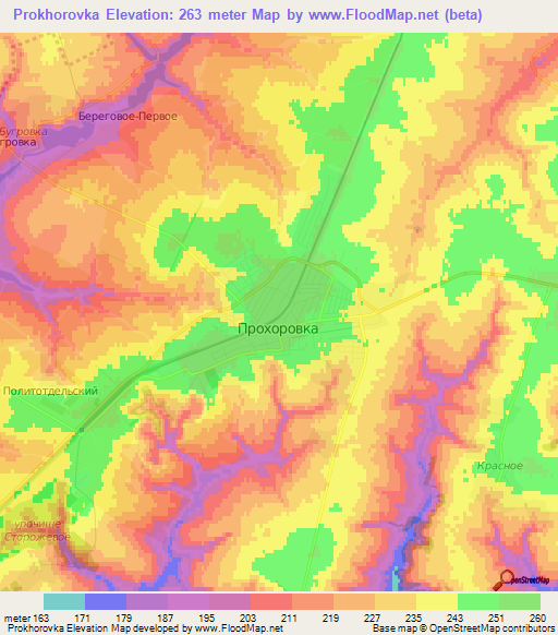 Prokhorovka,Russia Elevation Map