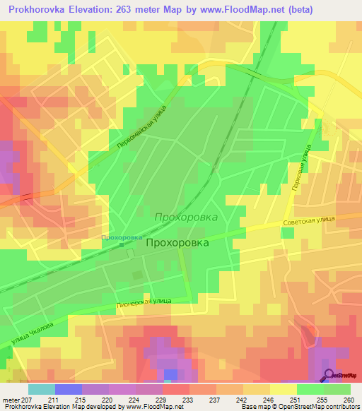 Prokhorovka,Russia Elevation Map