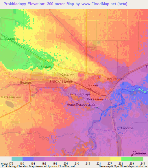 Prokhladnyy,Russia Elevation Map