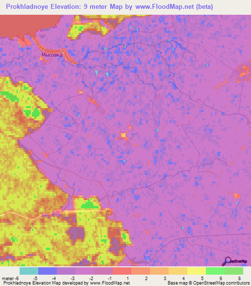 Prokhladnoye,Russia Elevation Map