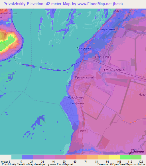 Privolzhskiy,Russia Elevation Map