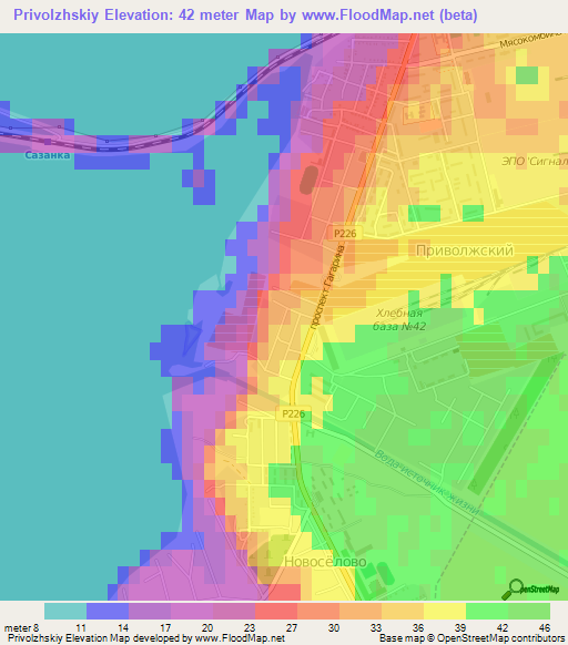 Privolzhskiy,Russia Elevation Map