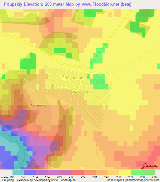 Priupskiy,Russia Elevation Map