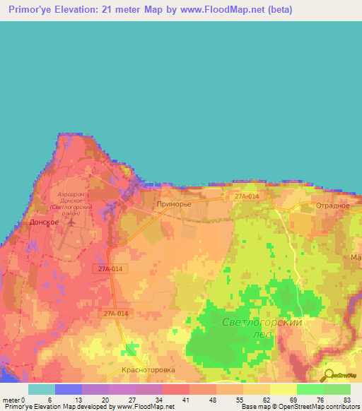 Primor'ye,Russia Elevation Map