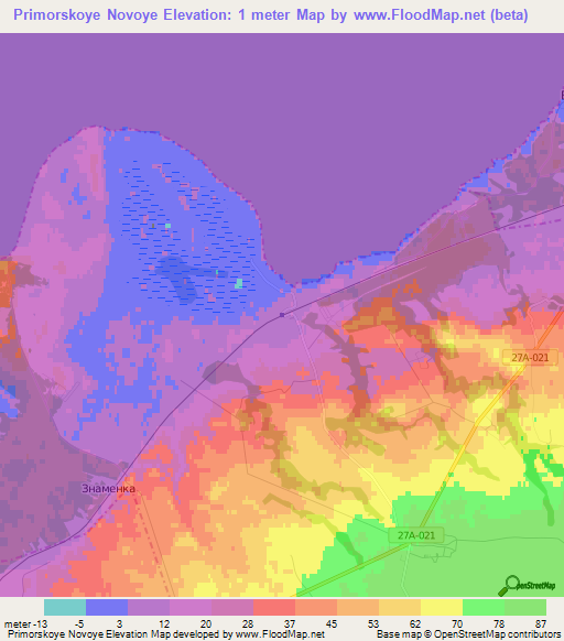 Primorskoye Novoye,Russia Elevation Map