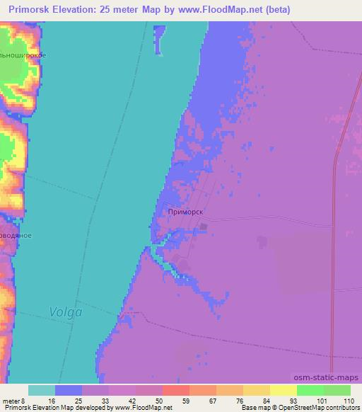 Primorsk,Russia Elevation Map