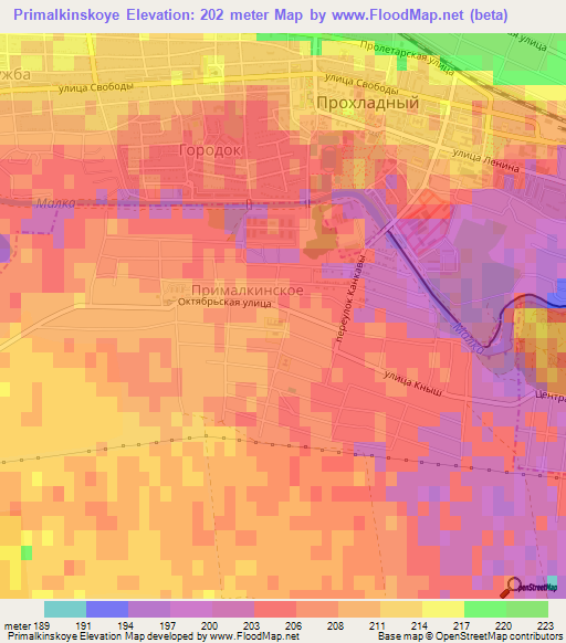 Primalkinskoye,Russia Elevation Map