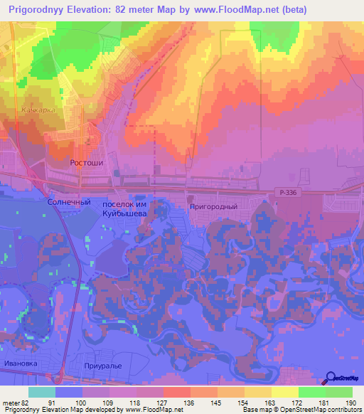 Prigorodnyy,Russia Elevation Map