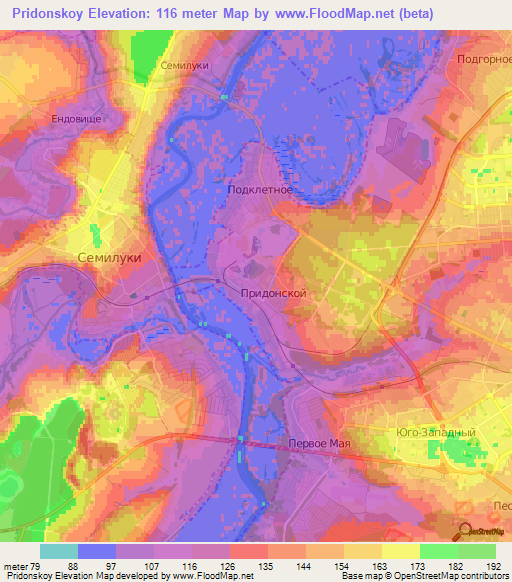 Pridonskoy,Russia Elevation Map