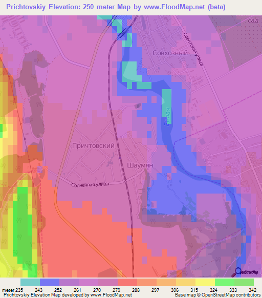 Prichtovskiy,Russia Elevation Map