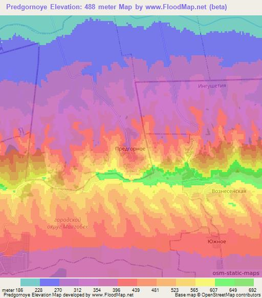 Predgornoye,Russia Elevation Map