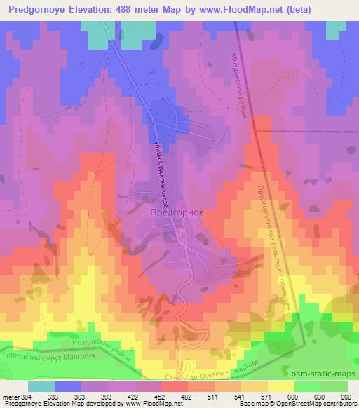 Predgornoye,Russia Elevation Map