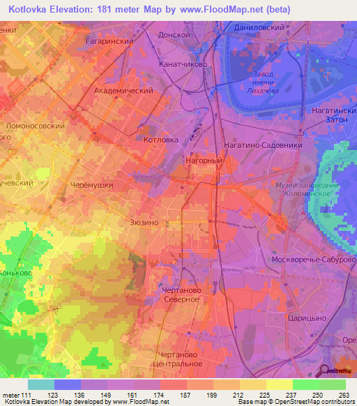 Kotlovka,Russia Elevation Map