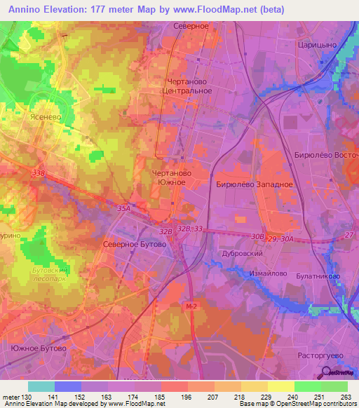 Annino,Russia Elevation Map