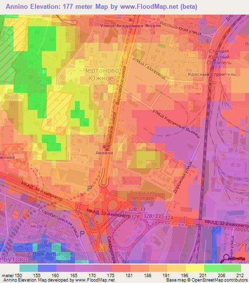 Annino,Russia Elevation Map